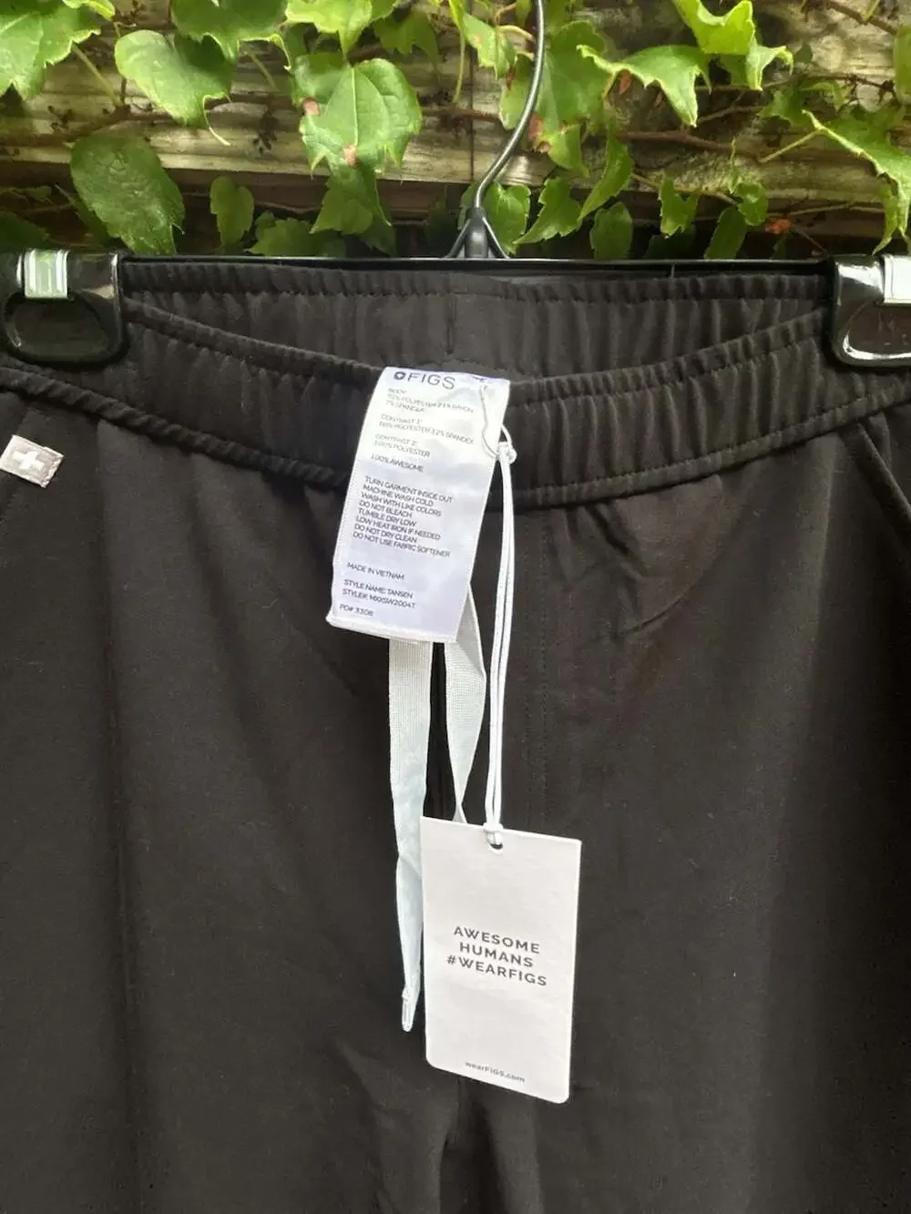 FIGS Tansen Jogger 2.0 Tall Mens Scrub Pants Black Large
